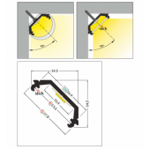 3m LED juostos profilis...