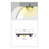 3m LED juostos profilis...