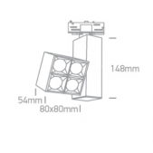 15W COB LED bėgelio...