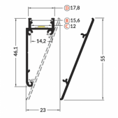 3m LED juostos profilio...