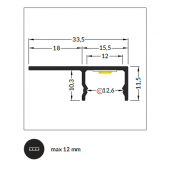 3m LED juostos profilis...