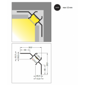 3m LED juostos profilis...