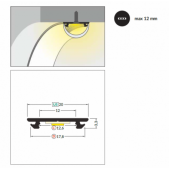 3m LED juostos profilis...