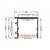 3m LED juostos profilis...