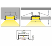 3m LED juostos profilis...