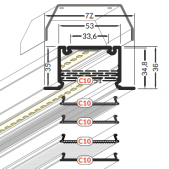 LED juostos įleidžiamas...