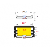 3m LED juostos profilio...