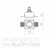 Užglaistomas šviestuvas QUO...
