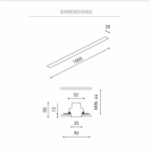 23W įleidžiamas linijinis...