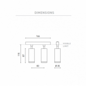 11,6W dvigubas šviestuvas į...