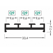 1m LED profilis COMBO30-02,...