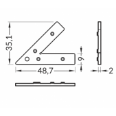 LED profilio 45 laipsnių...