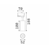 8W akcentinis šviestuvas į...