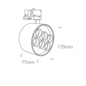 36W šviestuvas į bėgelį,...