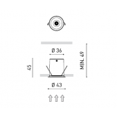 2,1W LED įleidžiamas...