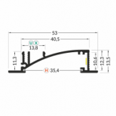 LED juostos profilis FLAT8...