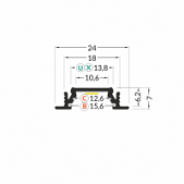 LED juostos profilis...
