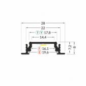 LED juostos profilis...