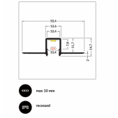 LED juostos profilis HIDE10...
