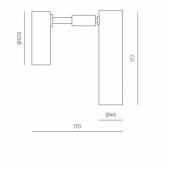 3W sieninis šviestuvas...