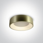 32W LED plafonas, žalvario...