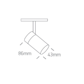 8W akcentinis šviestuvas į...