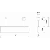 48W LED pakabinamas...