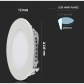 18W LED įmontuojama panelė,...
