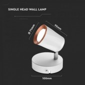 5W LED sieninis šviestuvas,...
