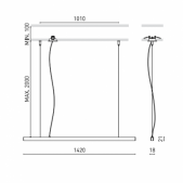 13,5W pakabinamas linijinis...