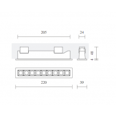 12W šviestuvas į magnetines...
