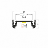 LED juostos profilis...
