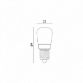 2W LED lemputė, E14, 4000K