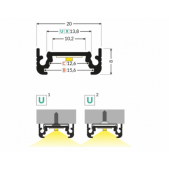 LED juostos profilis...