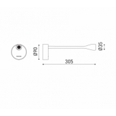 2,1W LED sieninis...