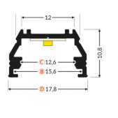 LED juostos profilis UNI12...