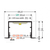 3m LED juostos profilio...