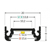LED juostos profilis...