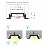 LED juostos profilis...