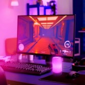 8W LED šviestuvas, juodas,...