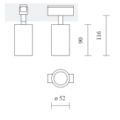 15W šviestuvas į magnetines...