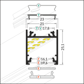 LED profilis LINEA20,...