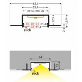 3m LED juostos profilio...