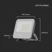 50W LED prožektorius, juodu...