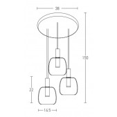3x5W LED pakabinamas...