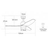 Ventiliatorius su 18W LED...
