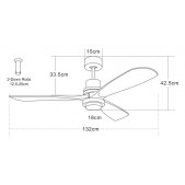 Ventiliatorius su 15W LED...