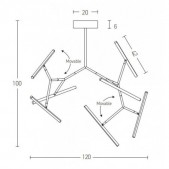 68W LED pakabinamas lubų...