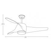Ventiliatorius su 15W LED...