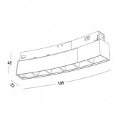 8W LED šviestuvas į lenktus...